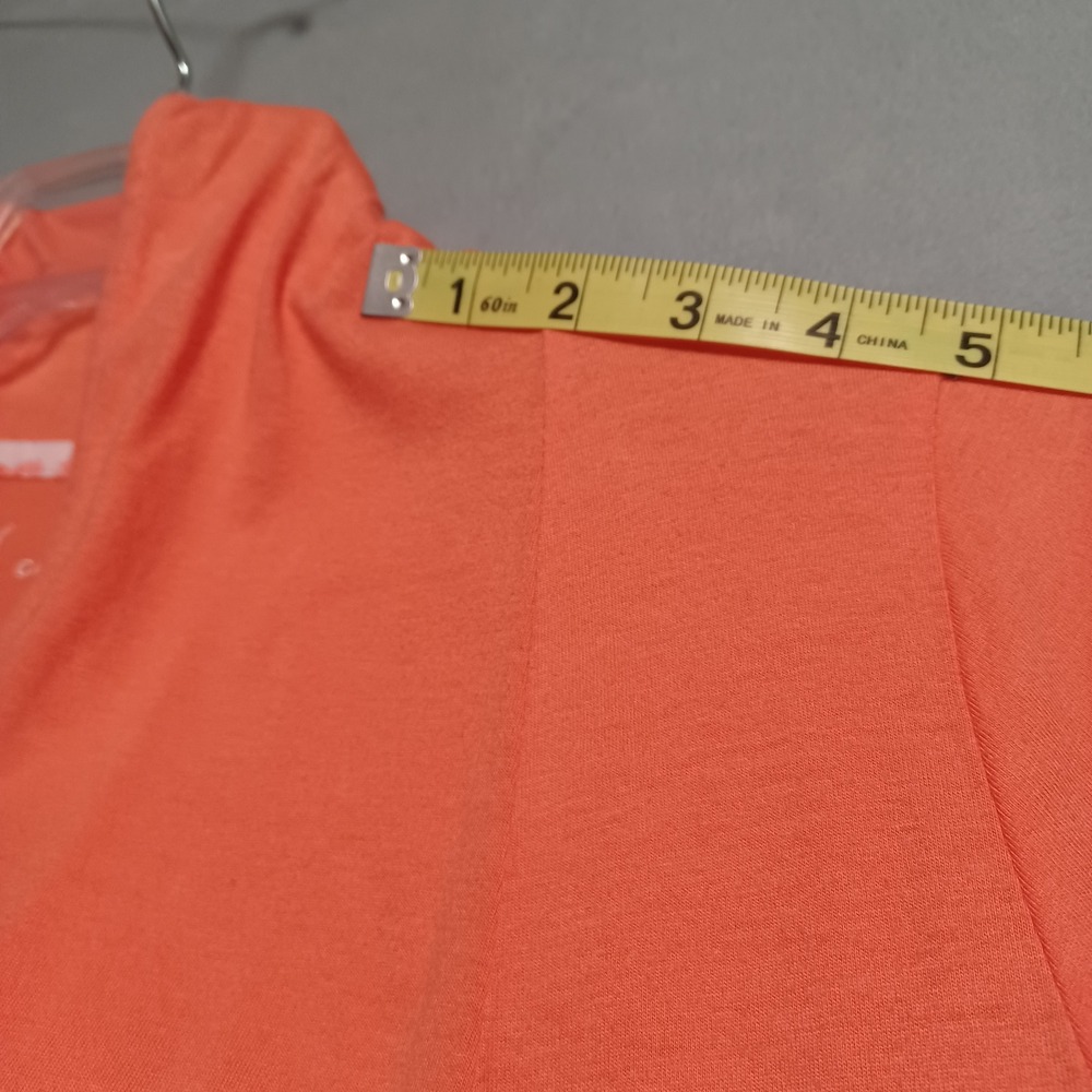 Carole Hochman Heavenly Soft Orange Open Front Sharkbite Hem Cardigan A262492 - Picture 6 of 9